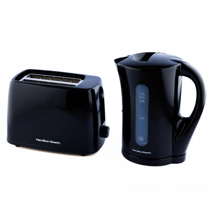Hamilton Beach Essential Kettle & Toaster Set Black