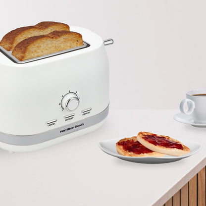 Hamilton Beach Ella 2 Slice Matte White Toaster