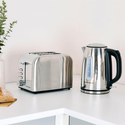 Hamilton Beach Rise Kettle & 2 Slice Toaster Set - Polished