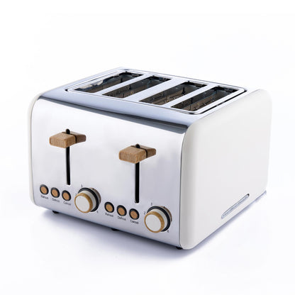 Hamilton Beach Scandi Pyramid Kettle & Toaster Set - Cream