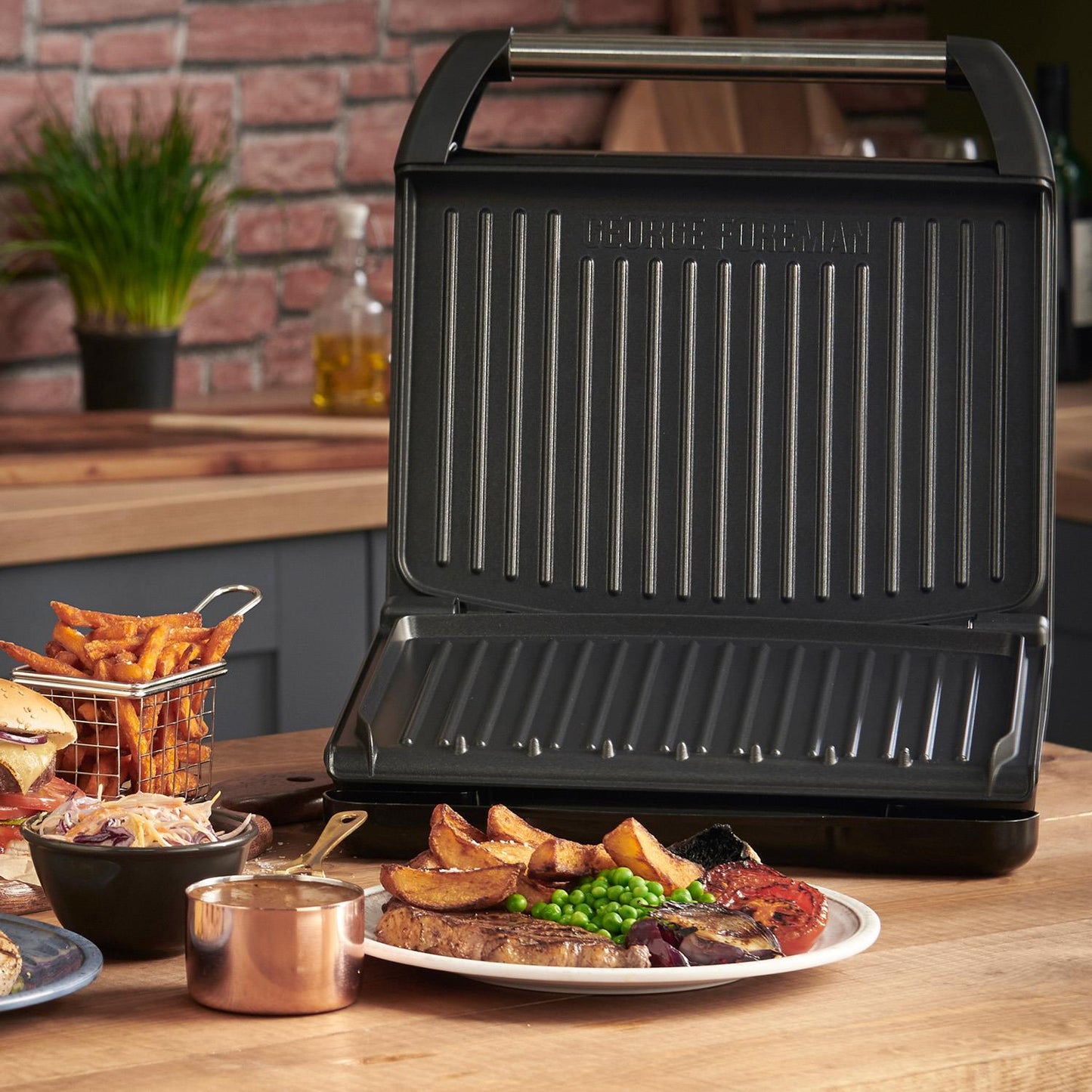 George Foreman Entertaining Steel Grill