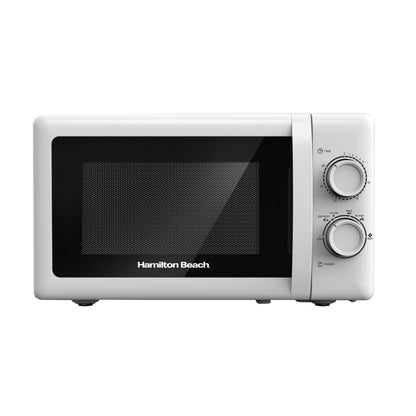 Hamilton Beach 20L Manual White Microwave With Stainless Steel Cavity