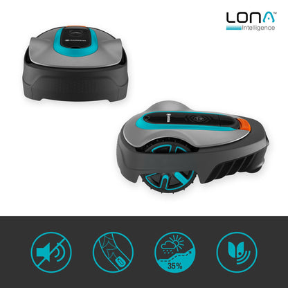 GARDENA Smart Robotic Lawnmower SILENO City 500m² Set