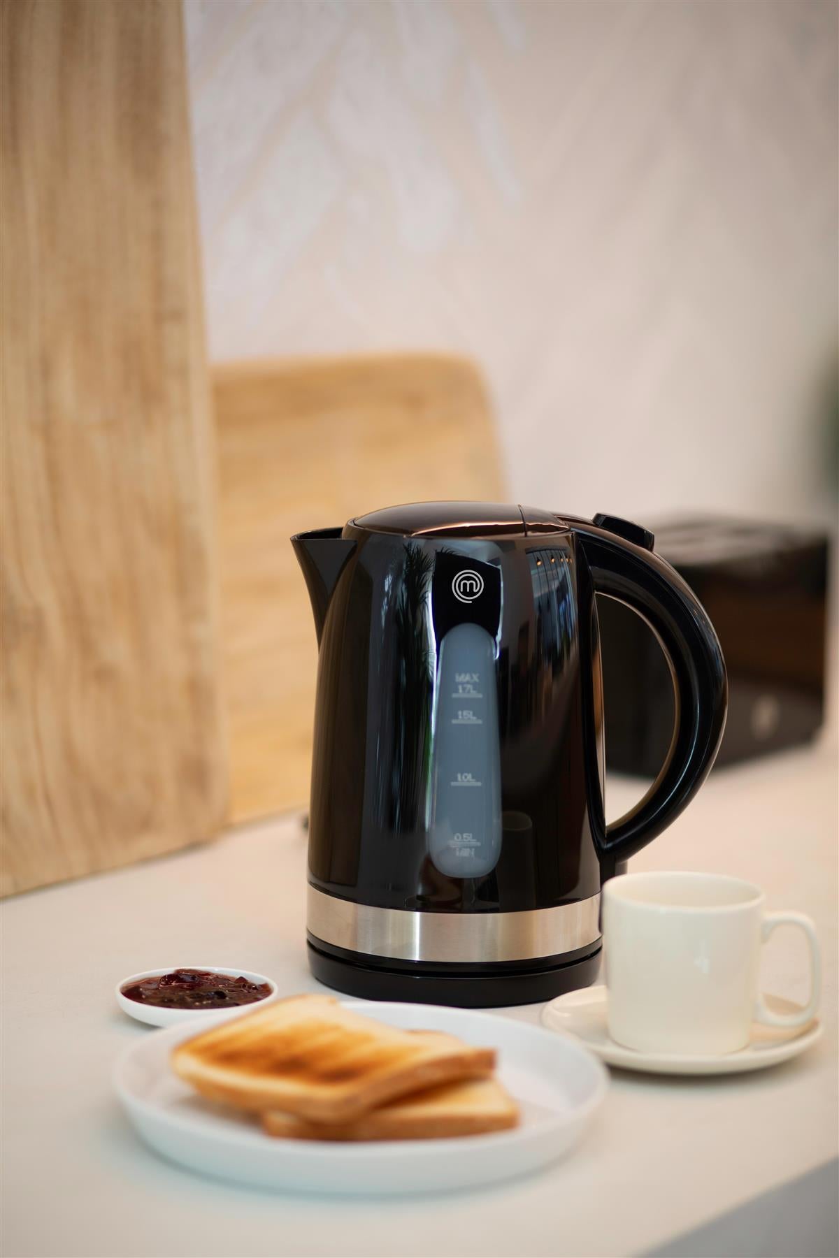 MasterChef Black 1.7L Electric Kettle