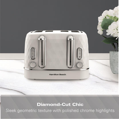 Hamilton Beach Diamond 4 Slice Toaster White