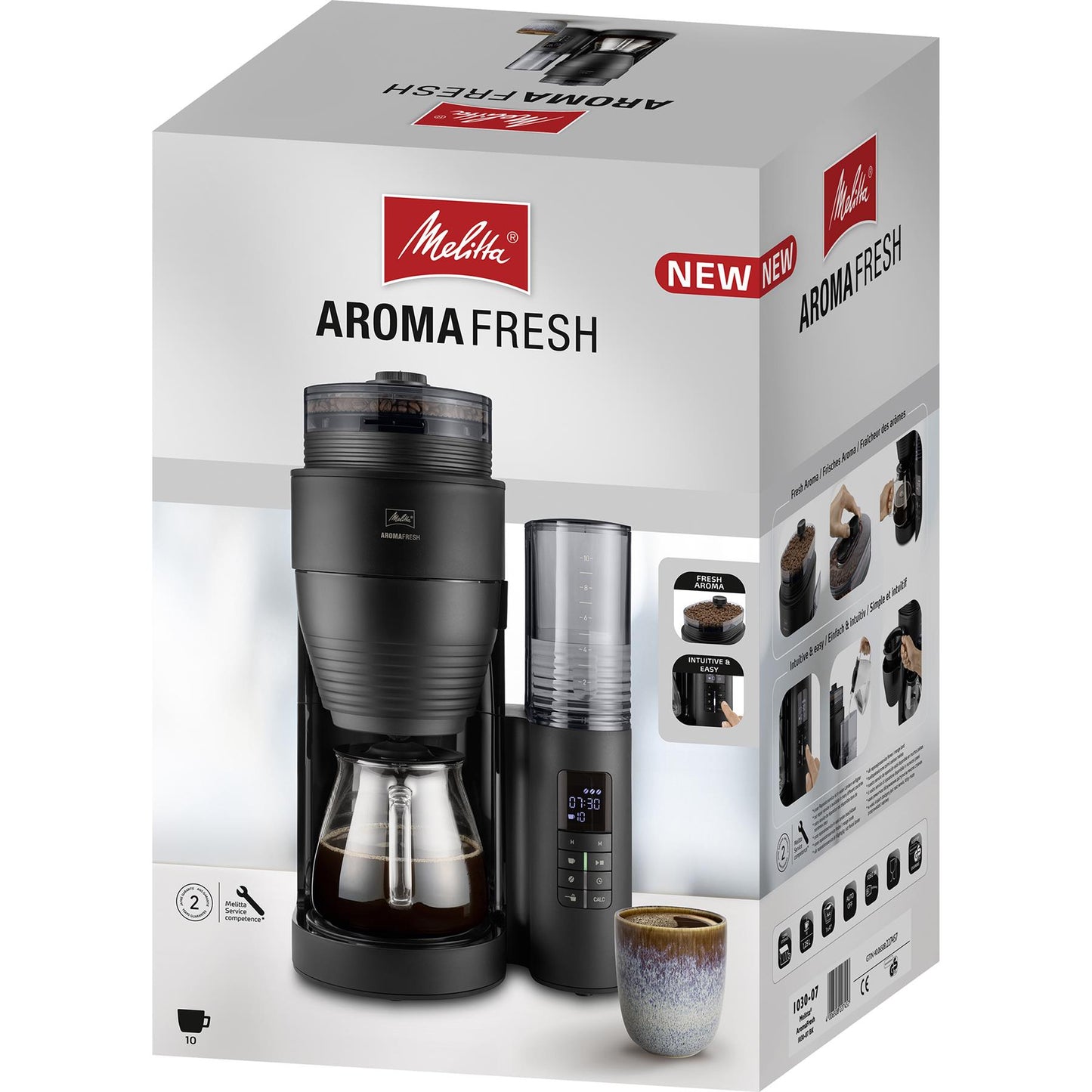 Melitta Filter Coffee Machine with Integrated Ceramic Grinder