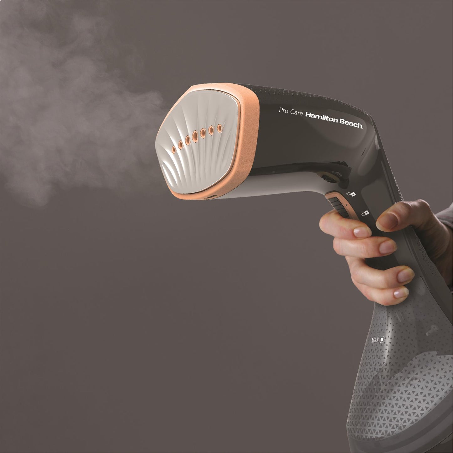 Hamilton Beach ProCare Handheld Garment Steamer - Black & Bronze