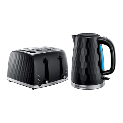 Russell Hobbs Honeycomb Black Breakfast Bundle