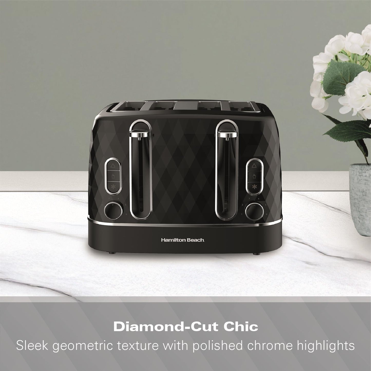 Hamilton Beach Diamond 4 Slice Toaster Black