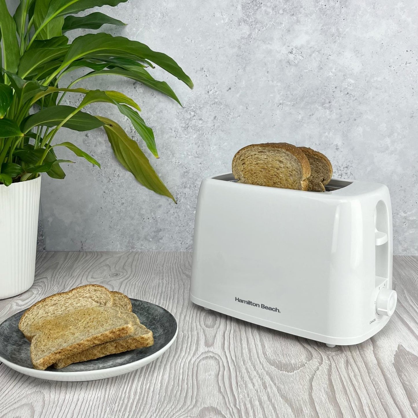 Hamilton Beach Essential 2 Slice Plastic Toaster White