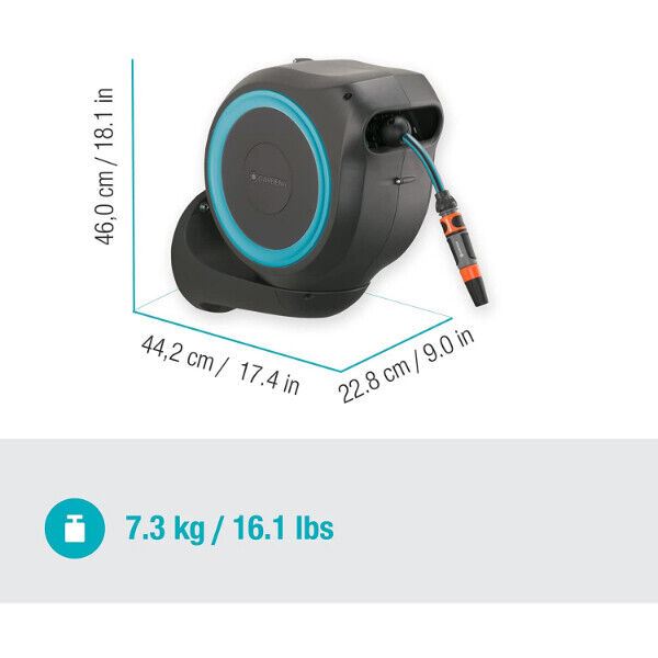 GARDENA Wall-Mounted RollUp S Hose Box & 15m Hose