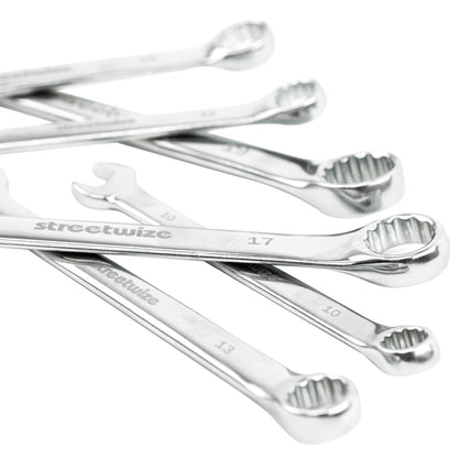 Streetwize 22 Piece Mirror polished CRV Steel Combination Spanner Set