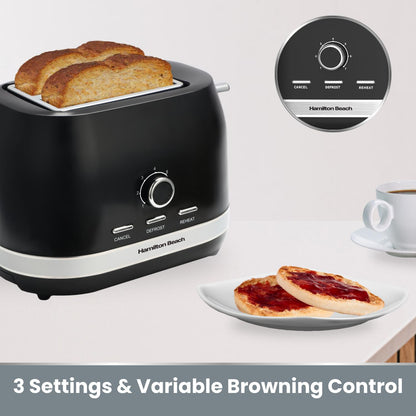 Hamilton Beach Ella 2 Slice Matte Black Toaster