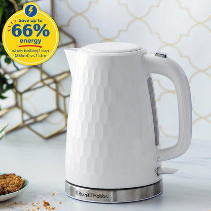 Russell Hobbs Honeycomb White Breakfast Bundle