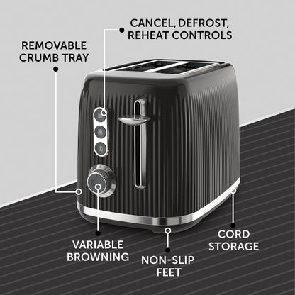 Breville Bold Black 2 Slice Toaster