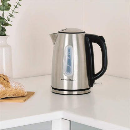 Hamilton Beach Rise Brushed Kettle & 4 Slice Toaster Bundle