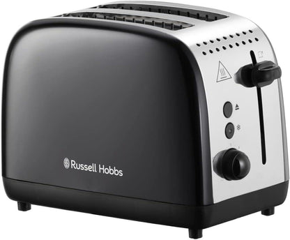 Russell Hobbs Stainless Steel Black 2 Slice Toaster