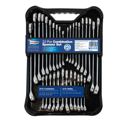 Streetwize 32 Piece Mirror Polished CRV Steel Combination Spanner Set