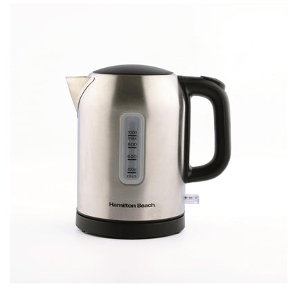 Hamilton Beach Compact 1L Kettle Brushed Stainless Steel