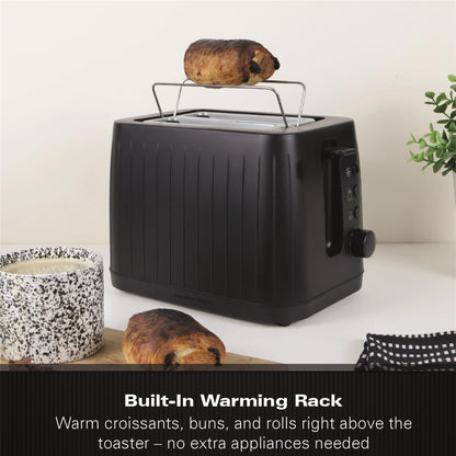 Hamilton Beach Stealth 2 Slice Textured Toaster Matte Black