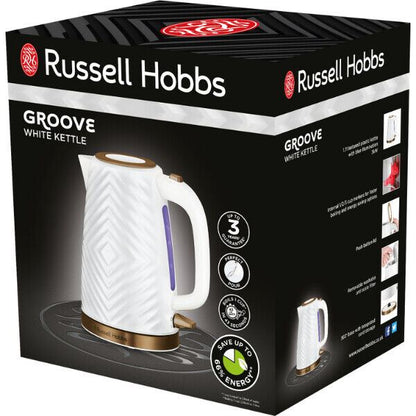 Russell Hobbs 1.7 Litre Groove Kettle White