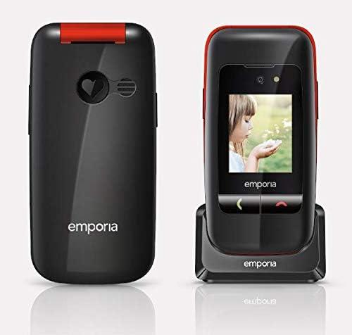 Emporia One Black/Red Clamshell Flip Phone