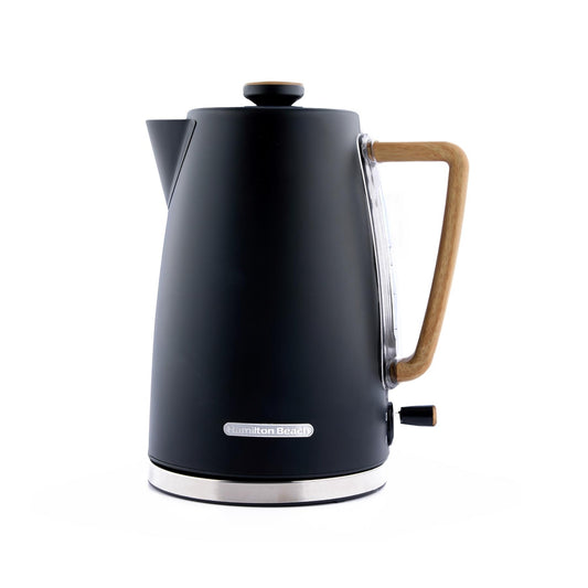 Hamilton Beach Scandi 1.7L Kettle Matte Black with Wood Effect