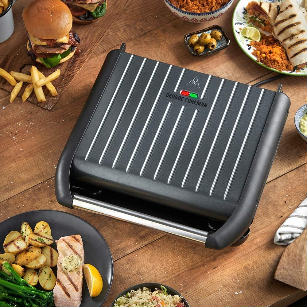 George Foreman Large Grey Steel Grill