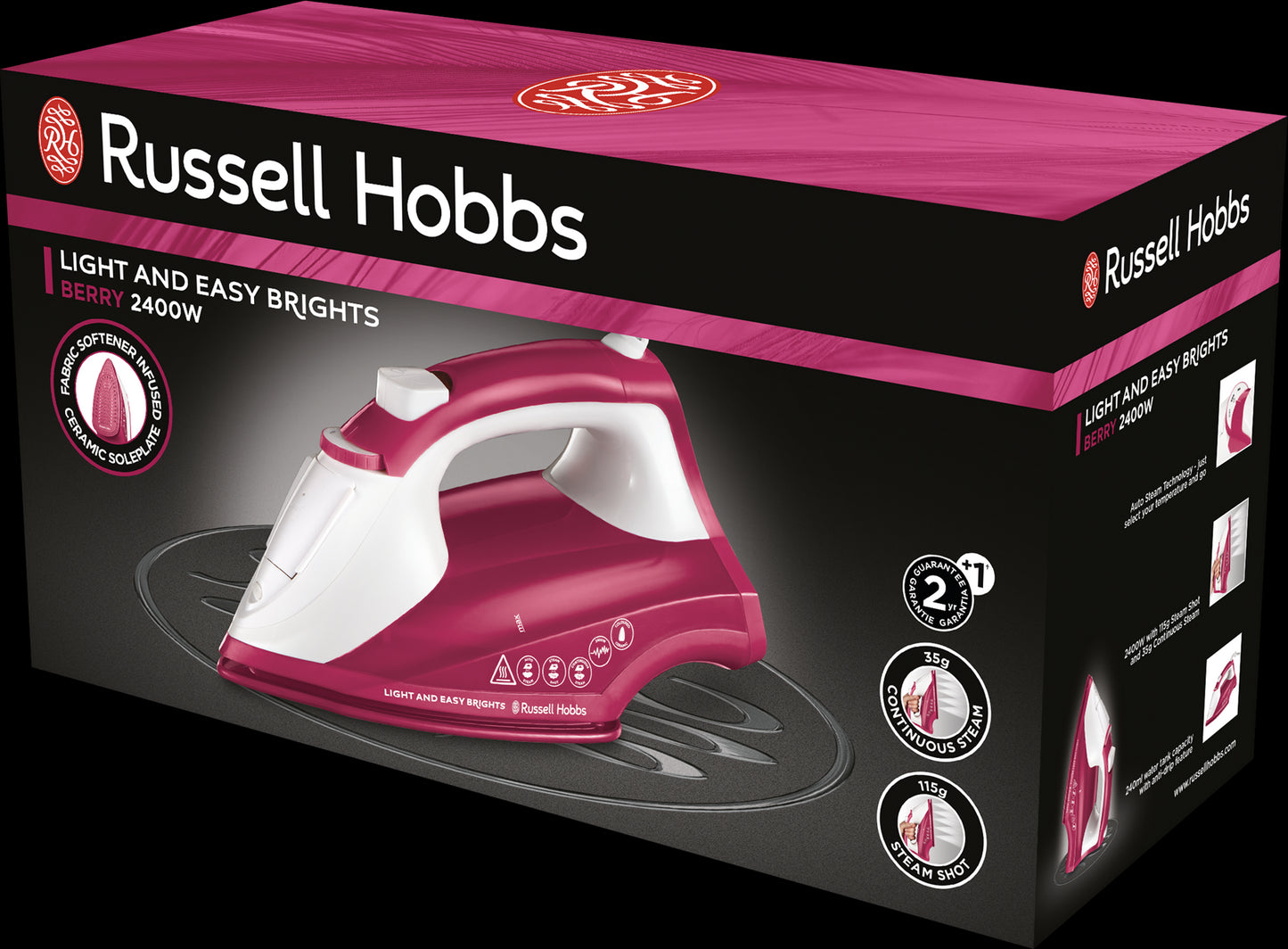 Russell Hobbs Light and Easy Berry Steam Iron