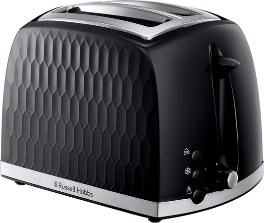 Russell Hobbs Honeycomb Black 2 Slice Toaster