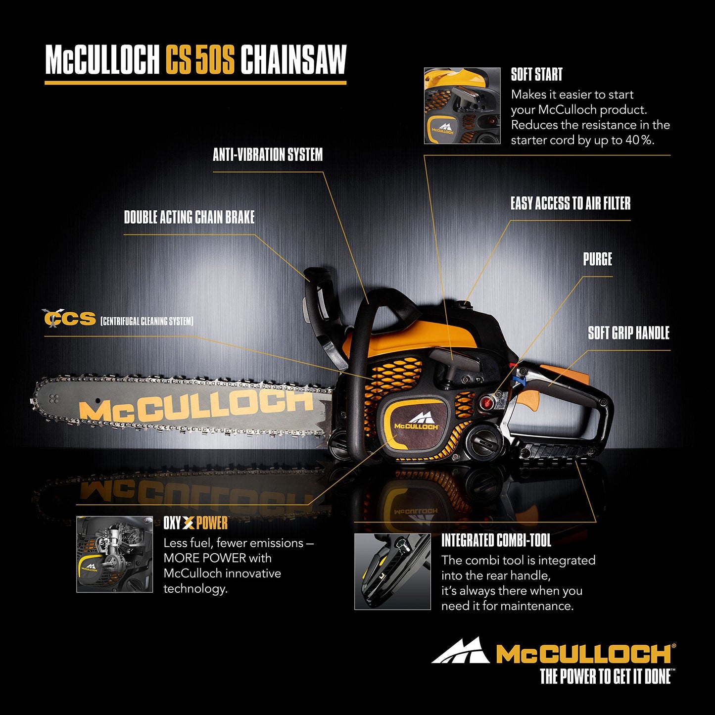 Mcculloch 18 Inch CS 50S Petrol Chainsaw