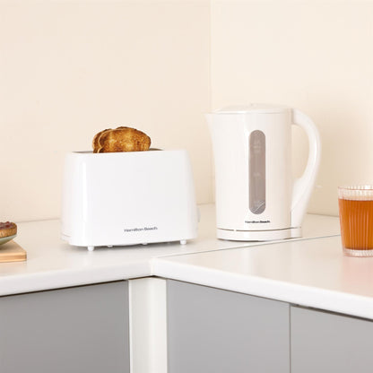 Hamilton Beach Essential Kettle & Toaster Set White