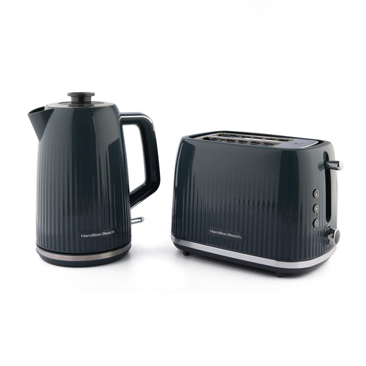 Hamilton Beach Miami Kettle & Toaster Set Charcoal Grey