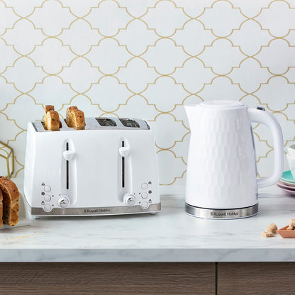 Russell Hobbs Contemporary Honeycomb Design 4 Slice Toaster