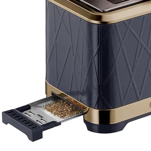 Russell Hobbs Structure Ombre Blue & Brass 2 Slice Toaster