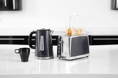 Russell Hobbs Luna Grey 2 Slice Toaster