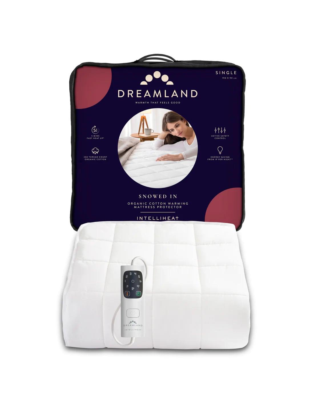 Dreamland Single Organic Warming Mattress Protector