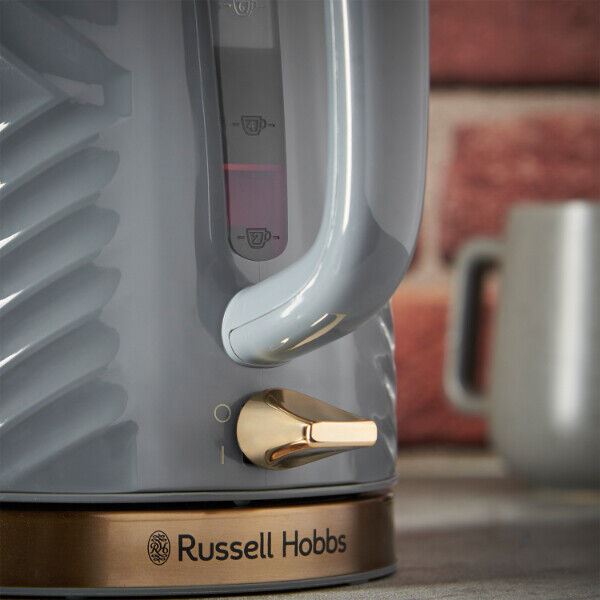 Russell Hobbs 1.7 Litre Groove Kettle Grey