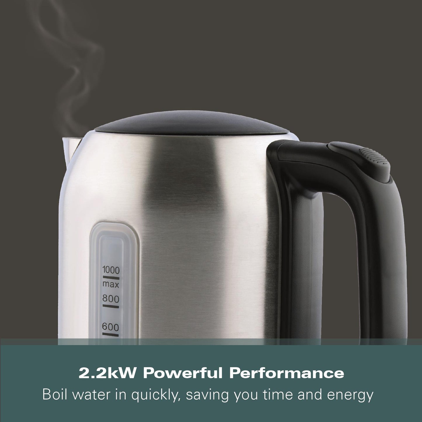 Hamilton Beach Compact 1L Kettle Brushed Stainless Steel