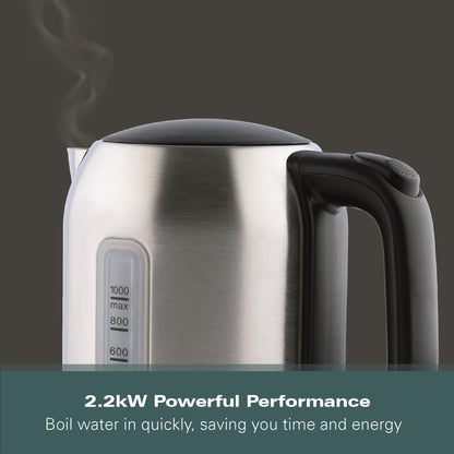 Hamilton Beach Compact 1L Kettle Brushed Stainless Steel