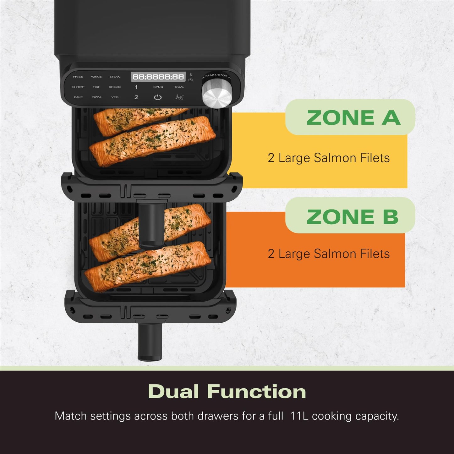 Hamilton Beach XXL Dual Stack 2 Drawer Air Fryer
