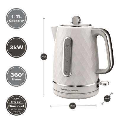 Hamilton Beach Diamond 1.7L Kettle White
