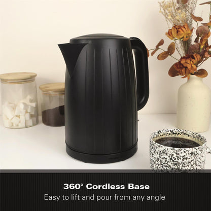 Hamilton Beach Stealth 1.7L Textured Kettle Matte Black