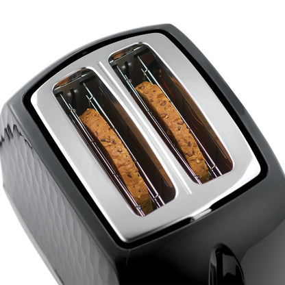 Russell Hobbs Honeycomb Black 2 Slice Toaster