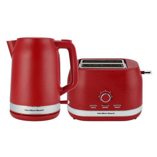 Hamilton Beach Ella Red Kettle & Toaster Set