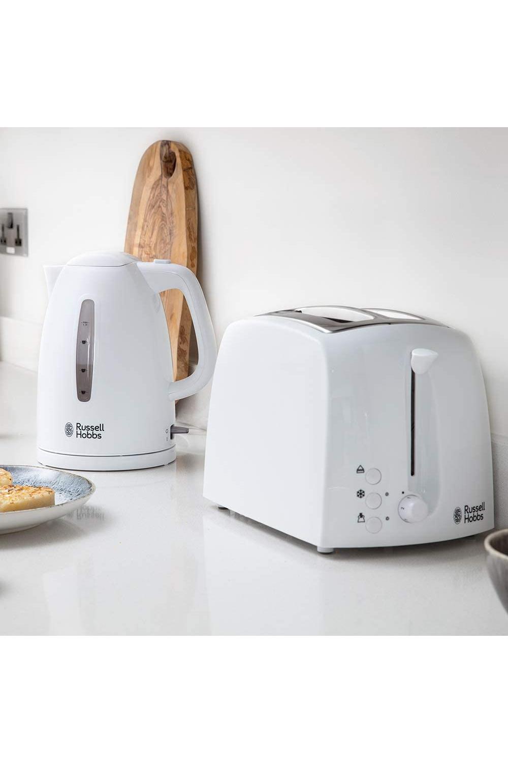 Russell Hobbs Textures White 2 Slice Toaster