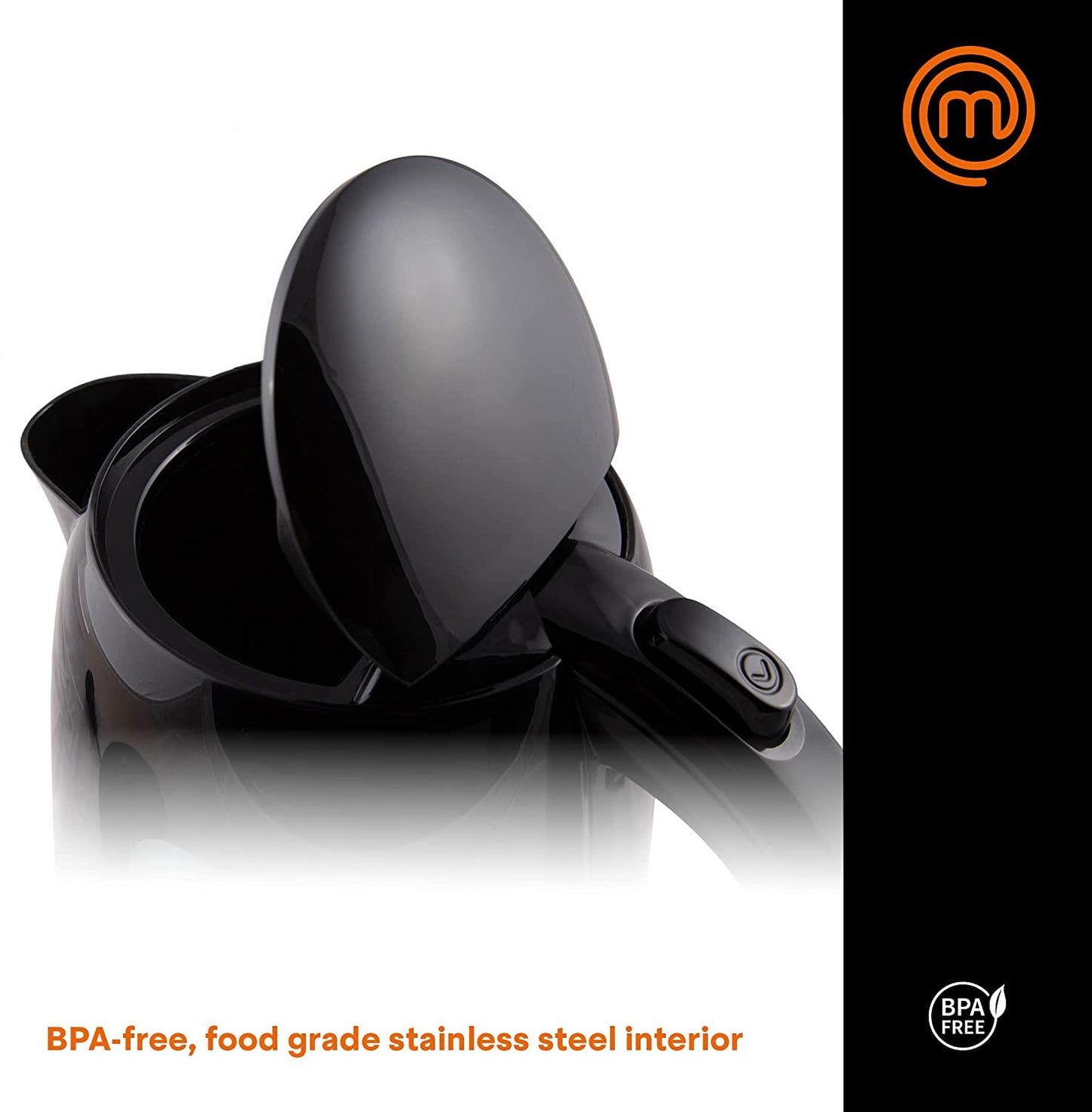 MasterChef Black 1.7L Electric Kettle