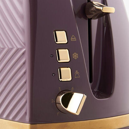 Russell Hobbs Groove 2-Slice Toaster Mulberry