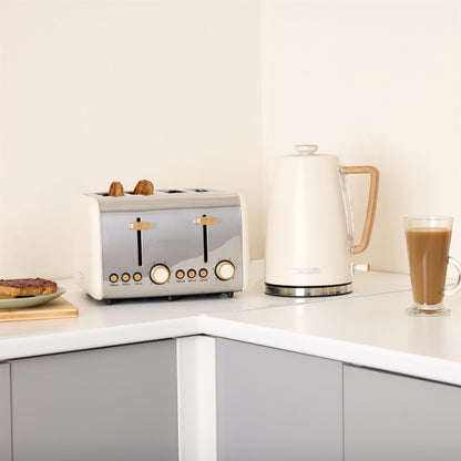 Hamilton Beach Scandi Kettle & Toaster Set - Cream