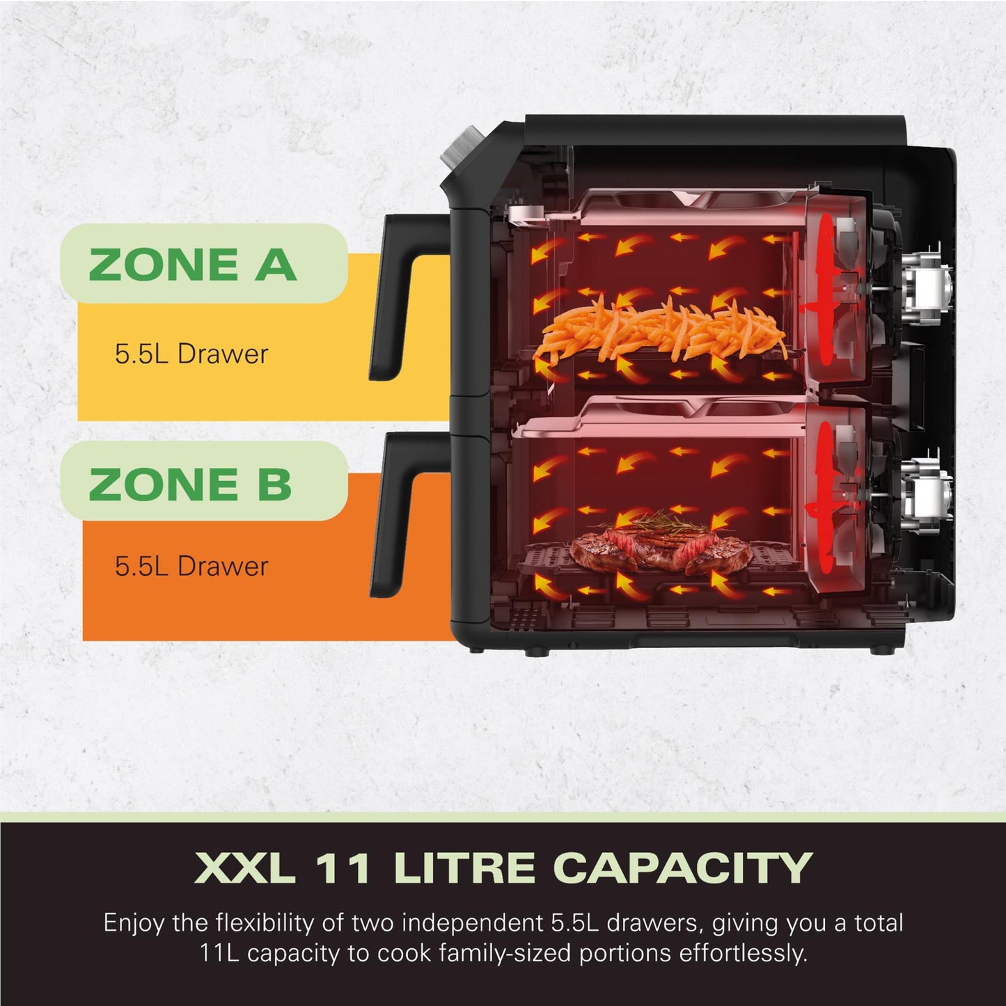 Hamilton Beach XXL Dual Stack 2 Drawer Air Fryer